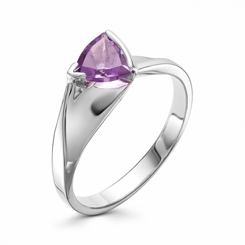 Ювелирная фабрика «Алькор» Серебряное кольцо c аметистом