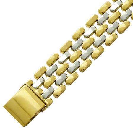 01Б061210Ж браслет из комбинированного золота без камней
