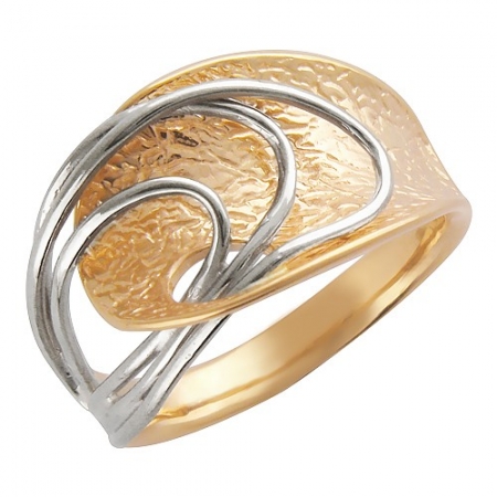 Россия Женское кольцо из комбинированного золота без камней