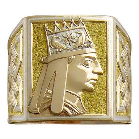 01Т065921L мужское кольцо из комбинированного золота без камней