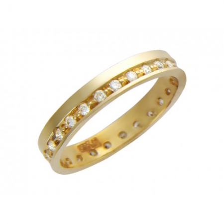 Ювелирный дом Эстет Обручальное золотое кольцо c бриллиантом