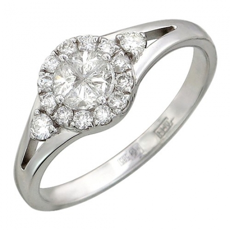 01К626799Z женское кольцо из белого золота c бриллиантом