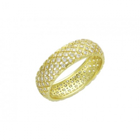Обручальное кольцо из желтого золота c бриллиантом