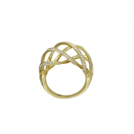 01К646380 женское кольцо из желтого золота c бриллиантом
