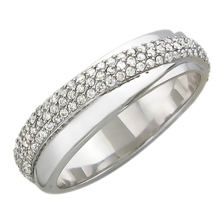 01К676303 женское кольцо из белого золота c бриллиантом