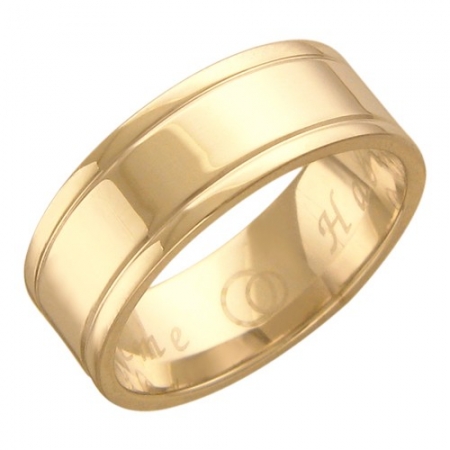 Обручальное золотое кольцо без камней