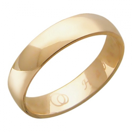 01О710237 обручальное золотое кольцо без камней
