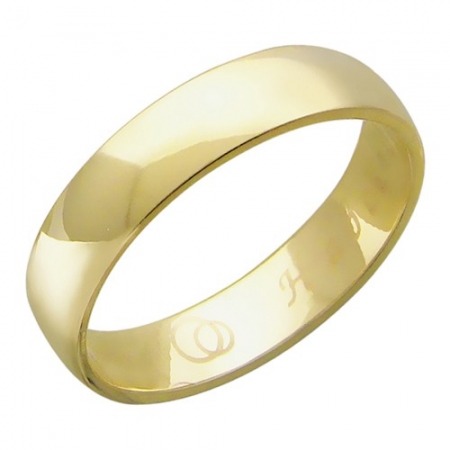 Россия Обручальное кольцо из желтого золота без камней