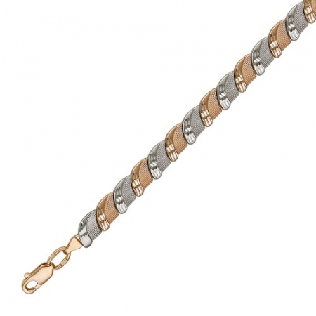 01Б760398 декоративный браслет из комбинированного золота без камней