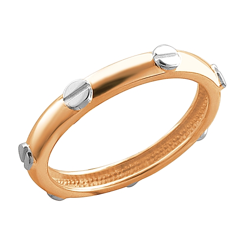 Женское кольцо из красного золота 585 пробы без камней