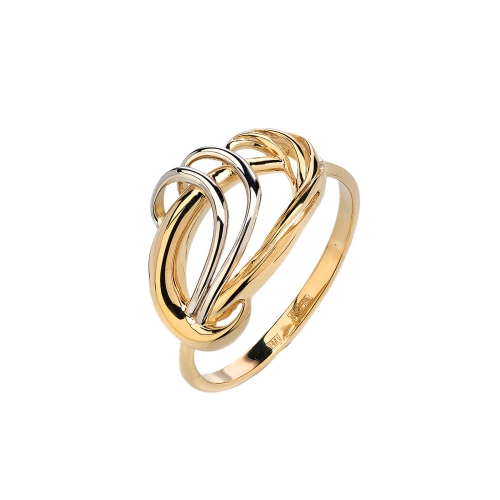 Женское кольцо из желтого золота 585 пробы без камней