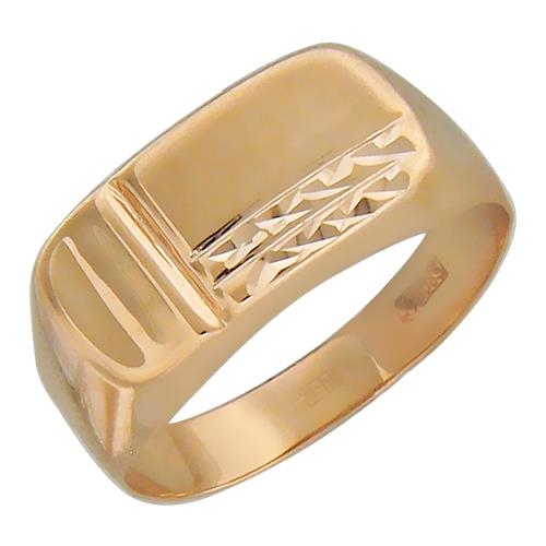 Мужское кольцо из красного золота 585 пробы без камней