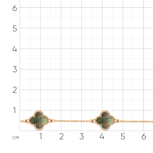 Браслет из красного золота 585 пробы с перламутром