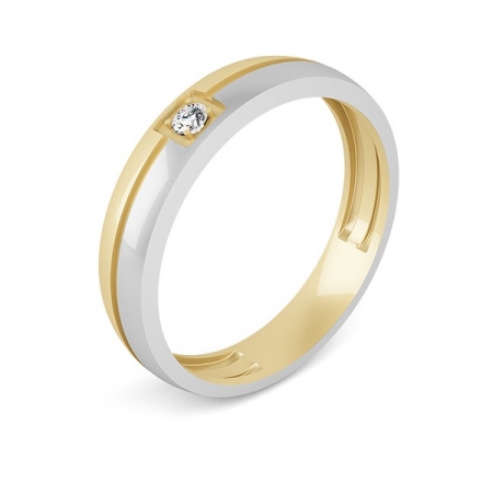 Костромской ювелирный завод Обручальное кольцо из красного золота с бриллиантом