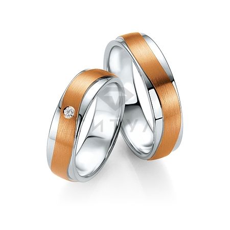 Т-28796 золотые парные обручальные кольца (ширина 6 мм.) (цена за пару)