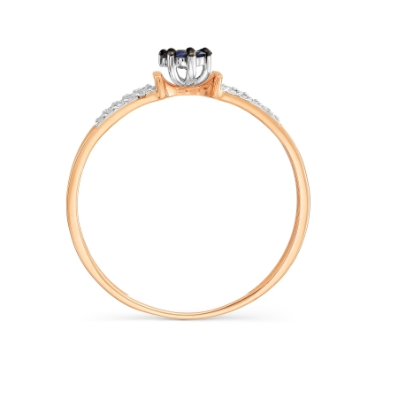 Т131017695 золотое кольцо с сапфирами и бриллиантами