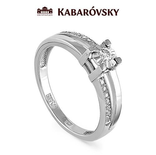 Ювелирный дом Kabarovsky Кольцо из белого золота 585 пробы с бриллиантами