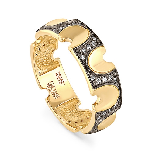 Ювелирный дом Kabarovsky Обручальное кольцо из желтого/лимонного золота 585 пробы с бриллиантами