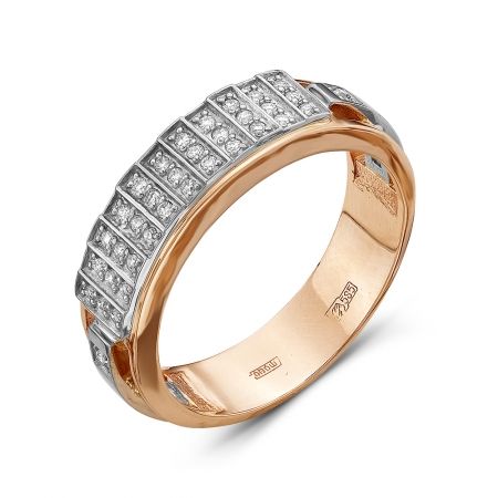 Т-35768 мужское золотое кольцо c бриллиантом