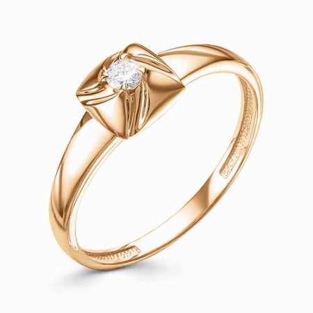 12708-100 женское золотое кольцо с бриллиантом