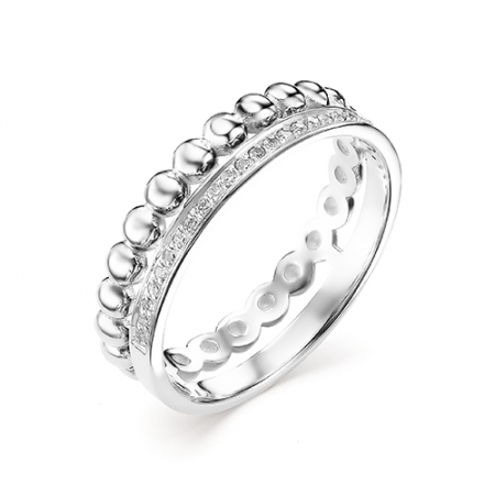 Россия Женское кольцо из белого золота с бриллиантом