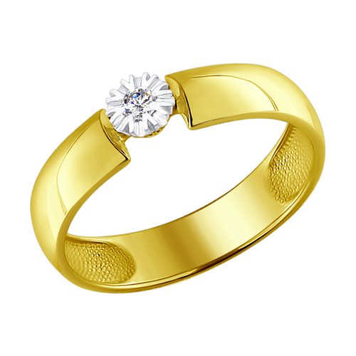 SOKOLOV Кольцо из желтого золота с бриллиантом