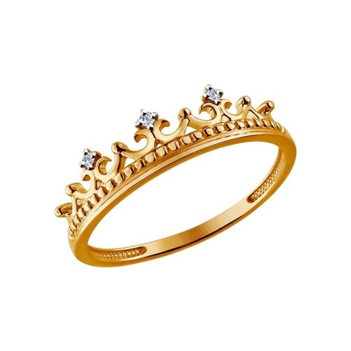 SOKOLOV Золотое кольцо Корона с бриллиантами SOKOLOV
