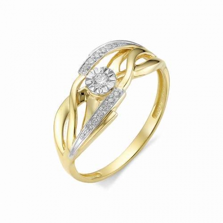 Россия Женское кольцо из желтого золота с бриллиантом