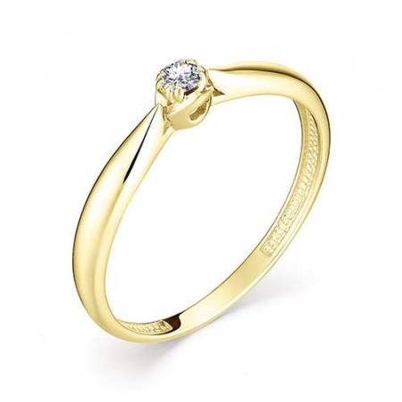 12893-300 кольцо из желтого золота с бриллиантом