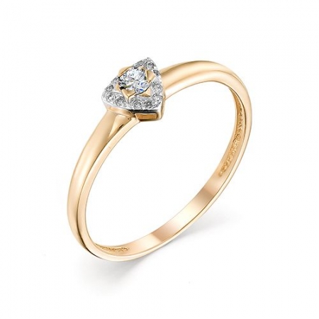 12511-100 золотое кольцо с бриллиантом