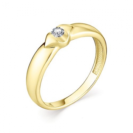 12957-300 кольцо из желтого золота с бриллиантом