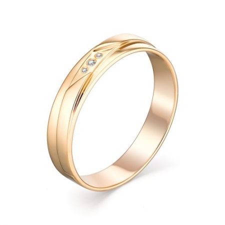 13048-100 золотое обручальное кольцо с бриллиантом