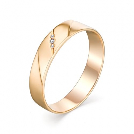 13054-100 золотое обручальное кольцо с бриллиантом