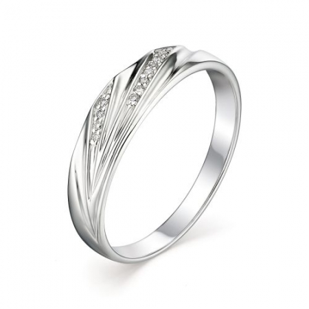 13051-200 обручальное кольцо из белого золота с бриллиантом
