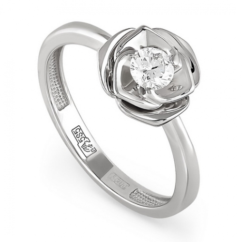 Ювелирный дом Kabarovsky Женское кольцо из белого золота с бриллиантом