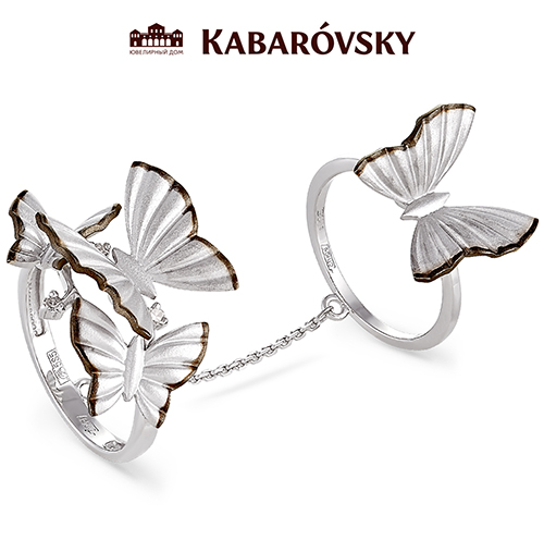 Ювелирный дом Kabarovsky Кольцо из белого золота 585 пробы с бриллиантами