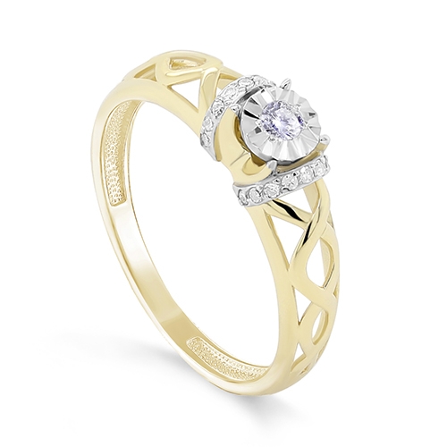 Ювелирный дом Kabarovsky Женское кольцо из желтого золота с бриллиантом