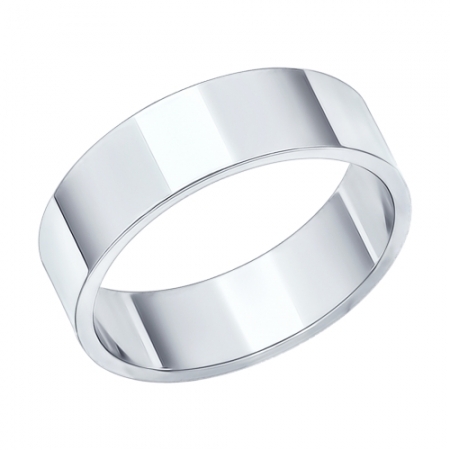 110196 обручальное кольцо из белого золота sokolov 