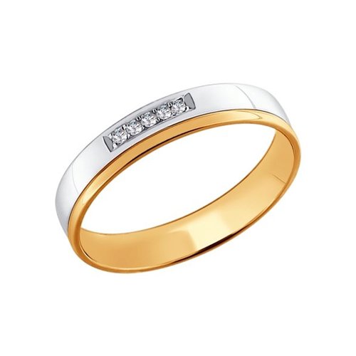 SOKOLOV Золотое обручальное кольцо с бриллиантами SOKOLOV