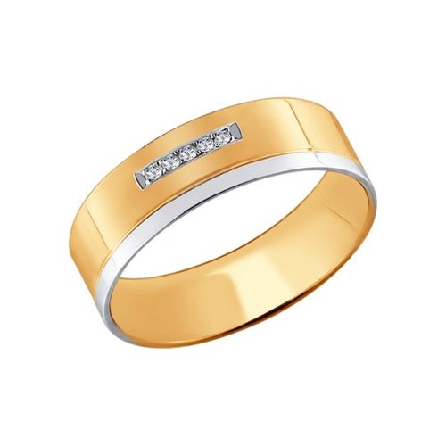 SOKOLOV Золотое обручальное кольцо с бриллиантами SOKOLOV