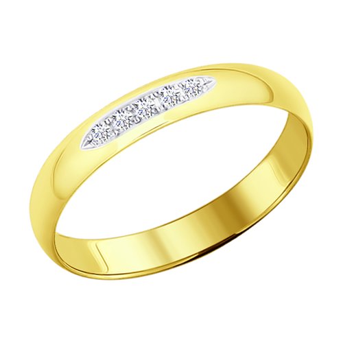 SOKOLOV Кольцо обручальное из желтого золота с бриллиантами