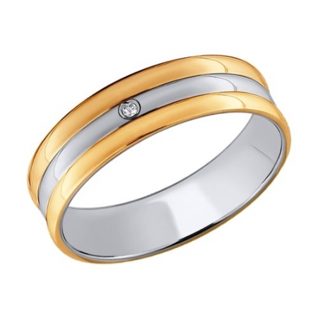 Россия Обручальное кольцо из комбинированного золота