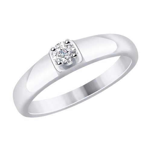 SOKOLOV Обручальное кольцо из белого золота с бриллиантами