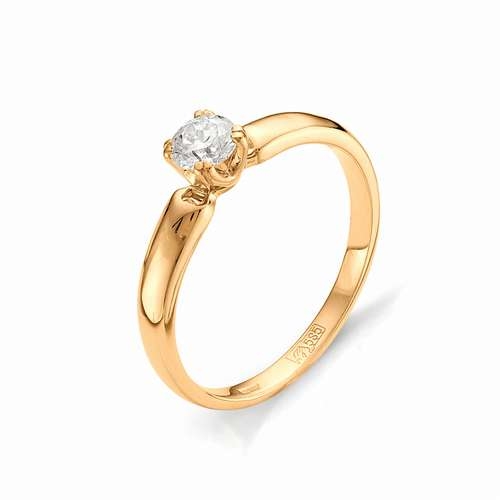 Кольцо из золота с крупным бриллиантом
