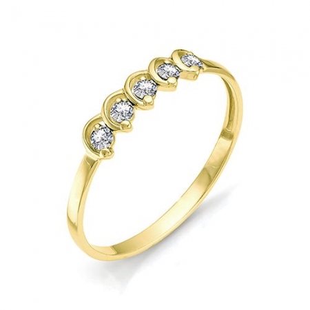11226-300 женское кольцо из желтого золота с бриллиантом