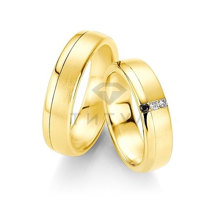Т-28926 золотые парные обручальные кольца (ширина 6 мм.) (цена за пару)