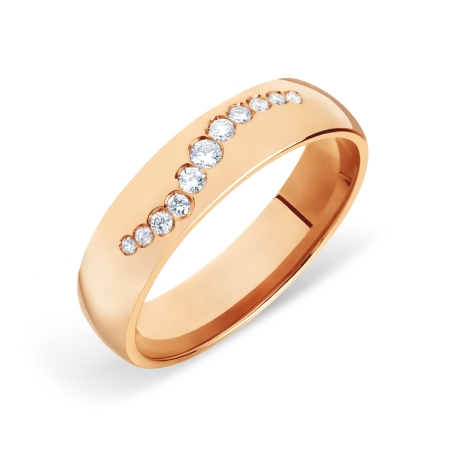 Т101016117 золотое кольцо обручальное с бриллиантами