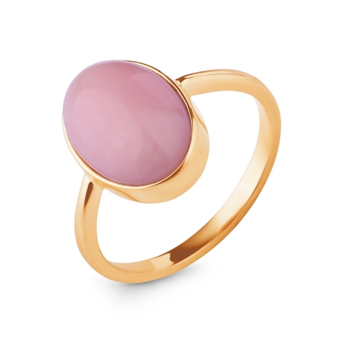 Кольцо Intrigo из золота с розовым опалом