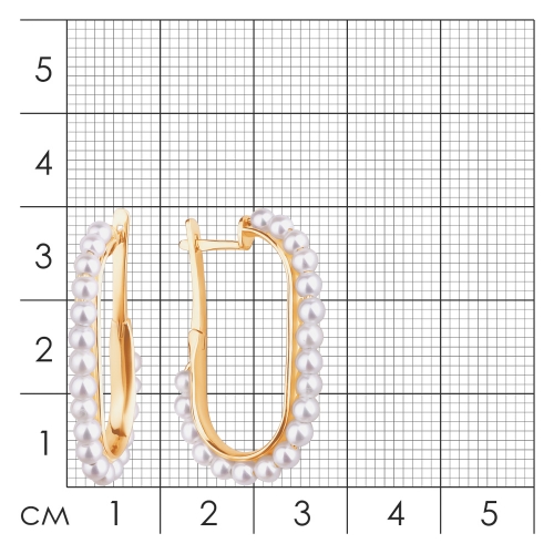 Серьги из золота с жемчугом