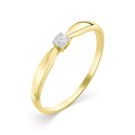 12429-300 женское кольцо из желтого золота с бриллиантом